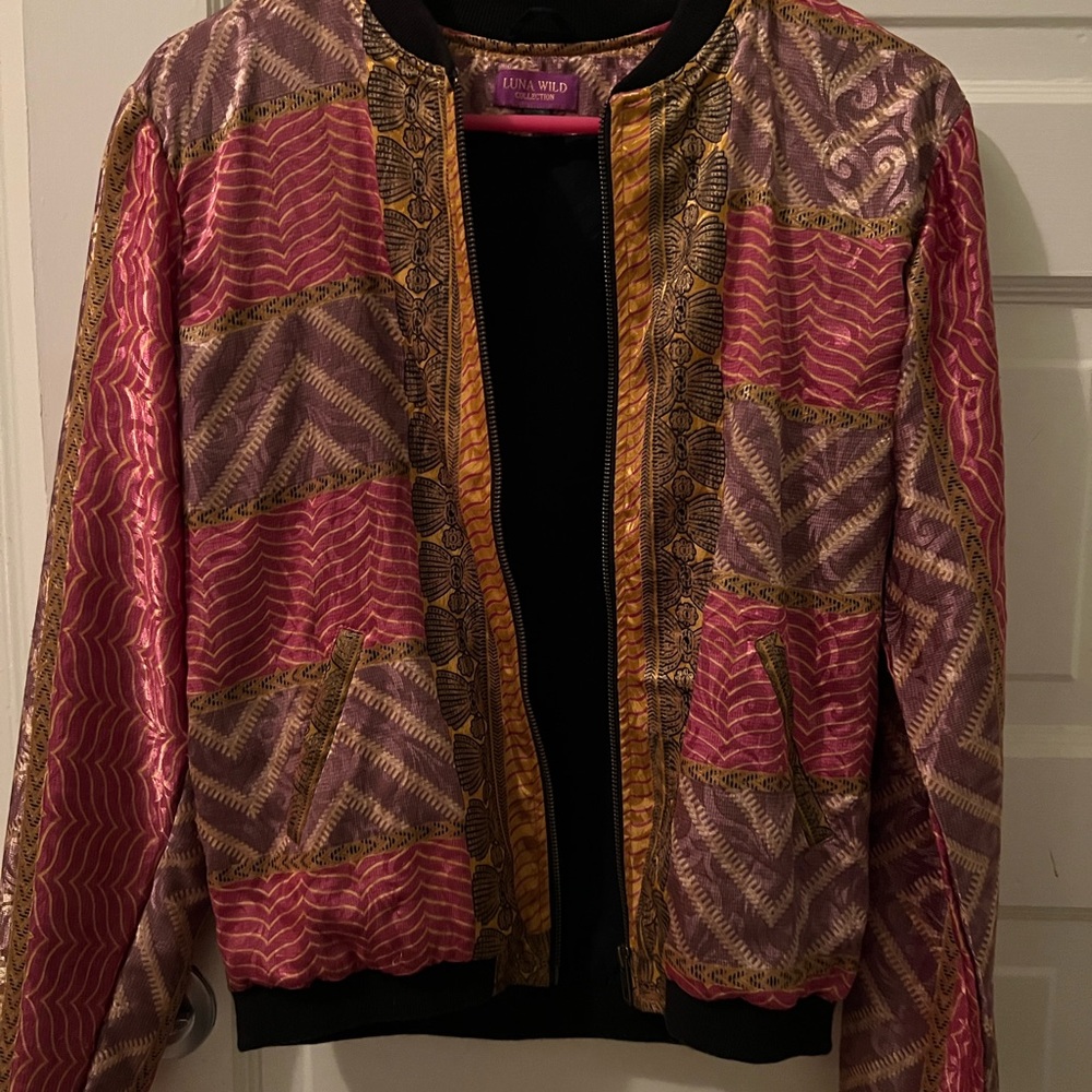 Luna Wild Bomber made from recycled Indian Sari Silk